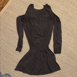 Ramy Brook Black Long Open Shoulder Sleeve Dress